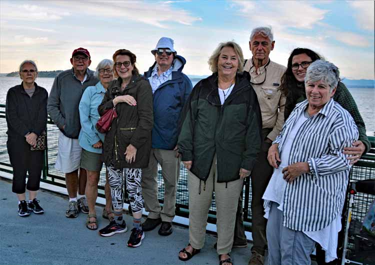 group on the boat